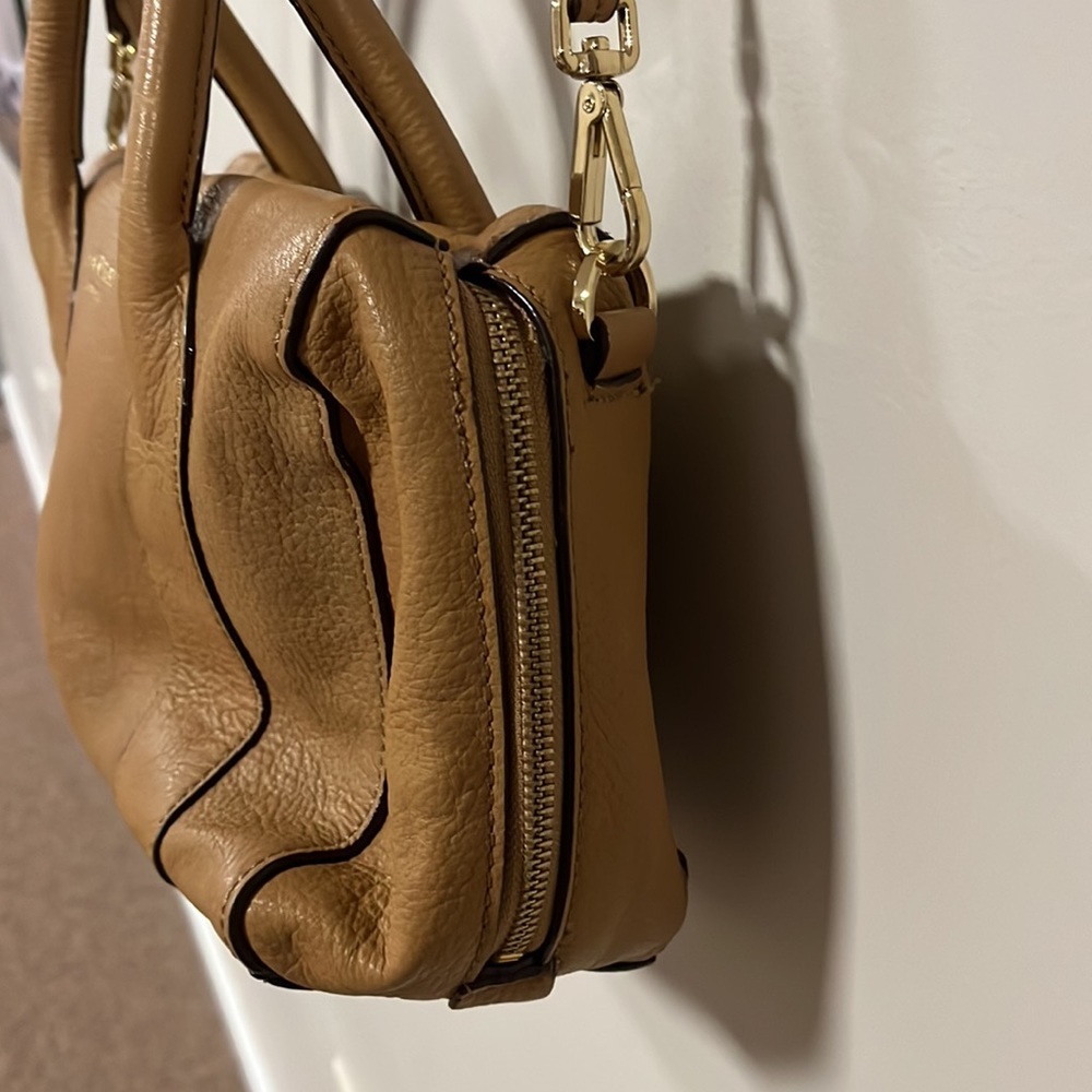 Isaac Mizerahi handbag caramel color long strap and short handles - Picture 5 of 13